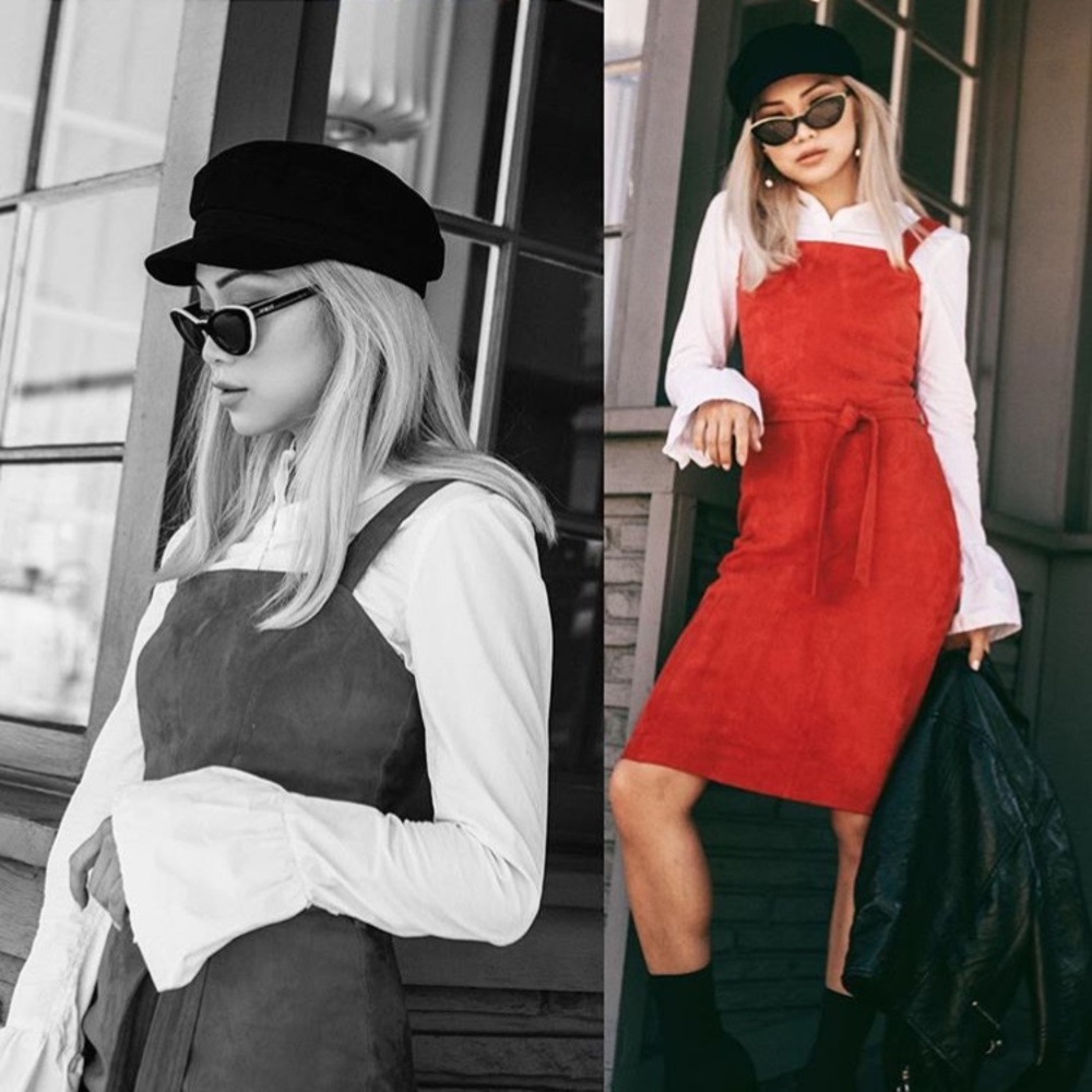 Red suede dress ❤️
